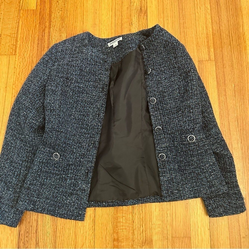 pendleton  women Vest In Excellent Condition Size 4 Small Blue - Picture 6 of 12